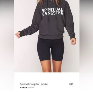 Spiritual Gangster Charcoal Hoodie size medium